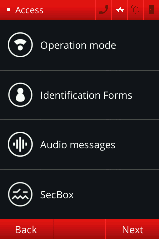 Access Menu Page 1